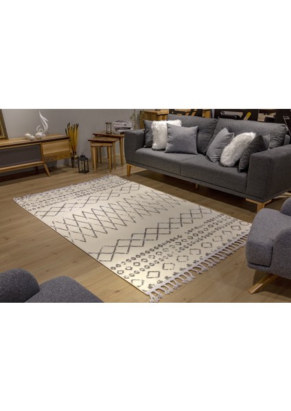 Rodos 2615A Beyaz Geometrik Desen Iskandinav Tarzı Halı fiyatları