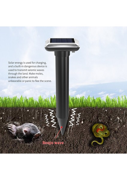 Ultrasonik Sıçan Kovucu Solar Dış Mekan Yılan Kovucu (Yurt Dışından)