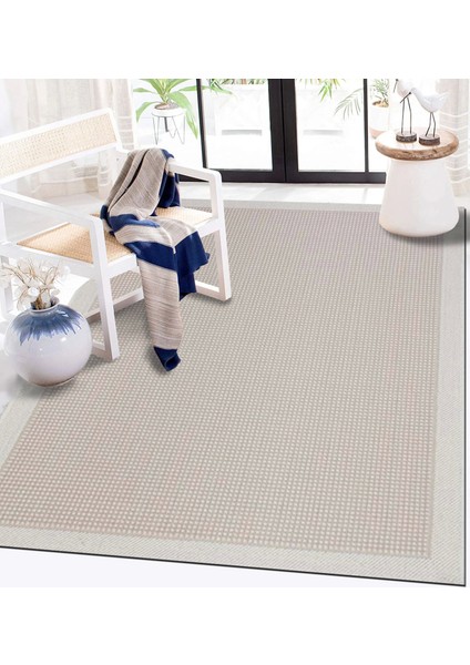 Halıca S-9427 Jüt Sisal Beyaz Krem Dekoratif Halı