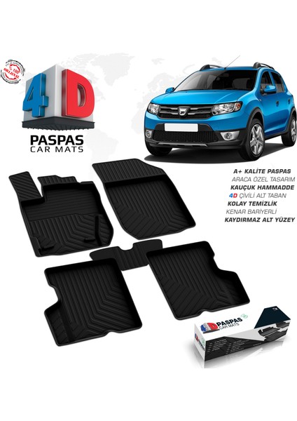 Dacia Sandero 2 4D Havuzlu Paspas 2013-2020 A+ Kalite