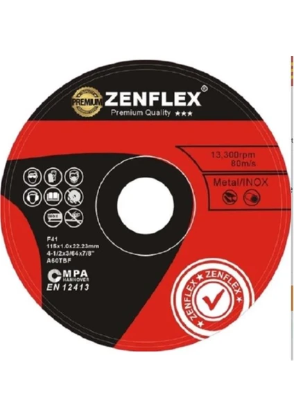 Zenflex 115X1 Metal/inox Kesme Taşı 10 Adet