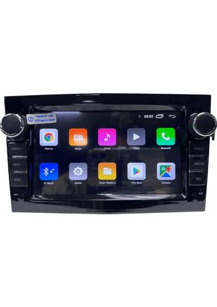 Araç Multimedya Opel Corsa C Black Unı - Ty / 2 GB Ram 32 GB HDD / 7 Inch Ekr. Carplay And. 13 Double Teyp - Navigasyon Cihazı Myw modelleri