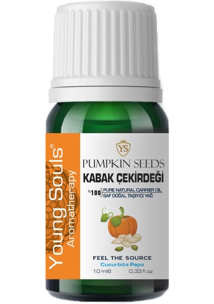 Aromatherapy Pumpkin Seed Carrier Oil Kabak Çekirdeği Bitkisel Taşıyıcı Yağ 10 ml