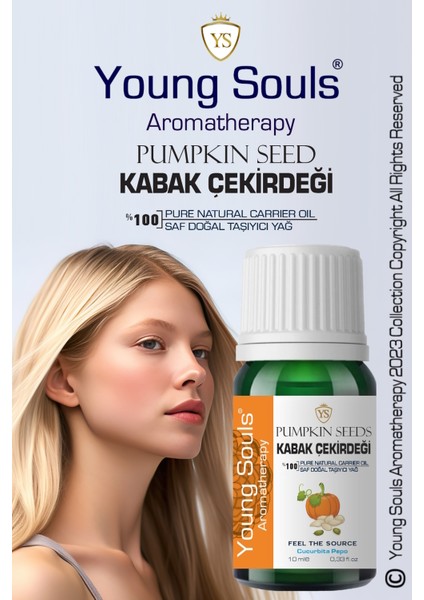 Aromatherapy Pumpkin Seed Carrier Oil Kabak Çekirdeği Bitkisel Taşıyıcı Yağ 10 ml