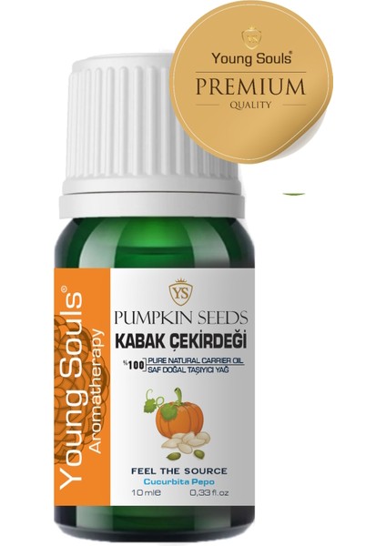 Aromatherapy Pumpkin Seed Carrier Oil Kabak Çekirdeği Bitkisel Taşıyıcı Yağ 10 ml