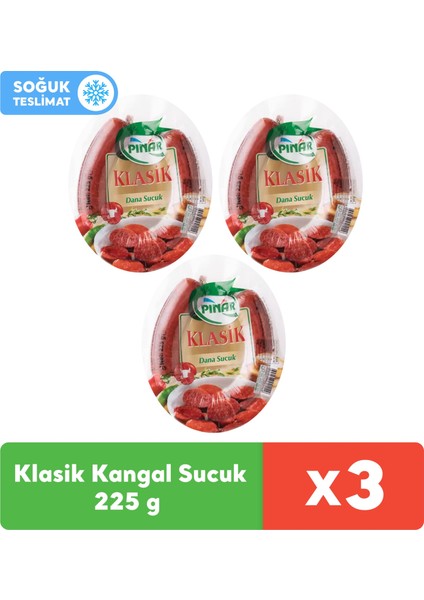 Klasik Dana Kangal Sucuk 225 g x 3 Adet