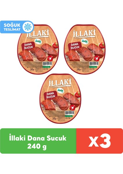 İllaki Dana Sucuk 240 g x 3 Adet