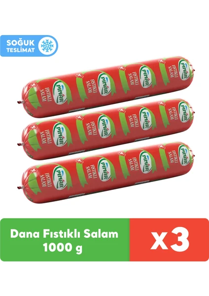 Dana Fıstıklı Salam 1000 gr x 3 Adet