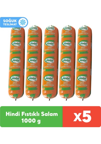 Hindi Fıstıklı Salam 1000 gr x 5 Adet