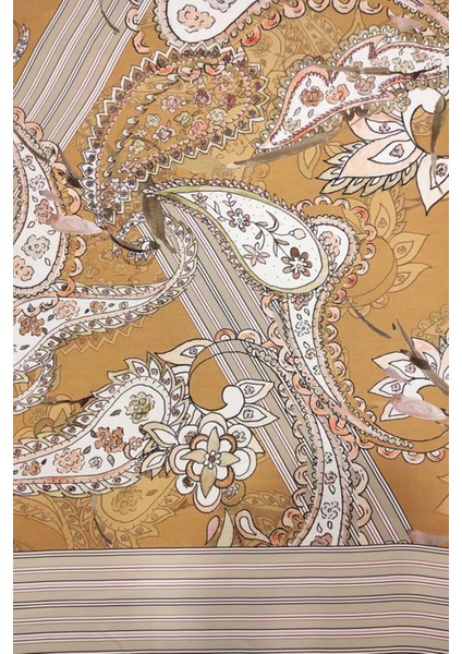 Şal Desenli Saten Kumaş Eni 1,50 cm Çift En
