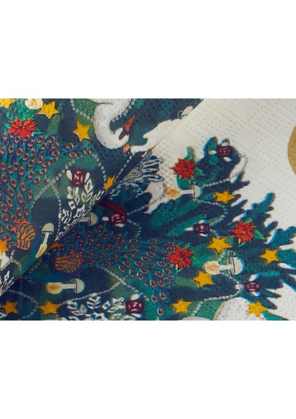 Yılbaşı Festive Tree Kağıt 20'li Kağıt Peçete 33X33 cm Beyaz modelleri