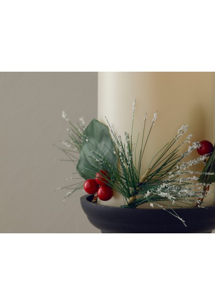 Candlestick Ledli Mum 9,7X9,7X23 cm Siyah modelleri