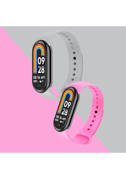 Kordon, Xiaomi Mi Band 8 ile Uyumlu Silikon Yumuşak Kayış