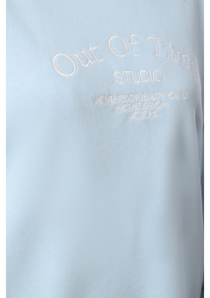 Oversize Nakışlı Sweatshirt