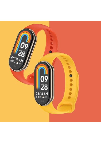 Kordon, Xiaomi Mi Band 8 ile Uyumlu Silikon Yumuşak Kayış