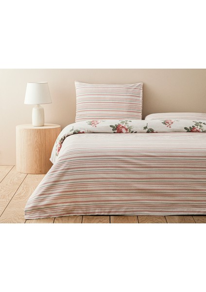 Rose Bouquet Kolay Ütülenir Tek Kişilik Nevresim Takımı 160X220 cm Pembe