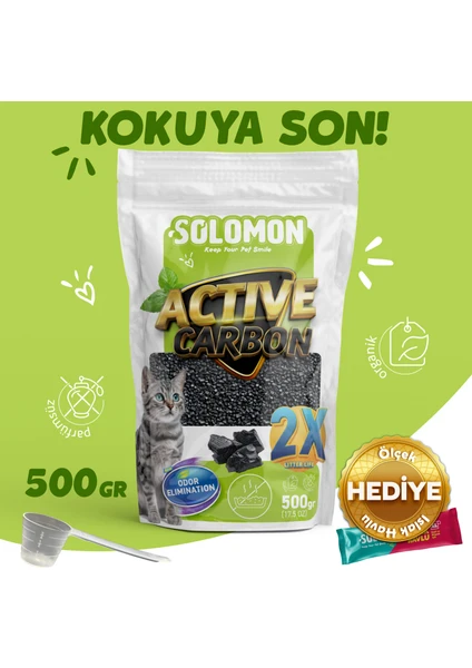 Active Carbon Kedi Kumu Koku Giderici 500 gr