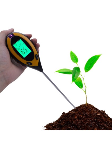 Dijital Toprak Ph Ölçer Nem Monitörü Sıcaklık Güneş Işığı Test Cihazı Bahçe Bitkileri Için Blacklight LCD Ekran ile Tarım (Yurt Dışından)