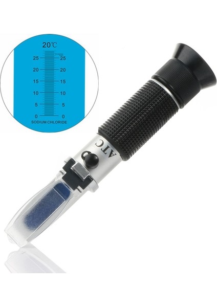 El Taşınabilir %0-28 Atc Tuzluluk Refraktometresi %0-28 Refraktometre Salinometre Tuzlu Su Sodyum Klorür Refraktometreler (Yurt Dışından)