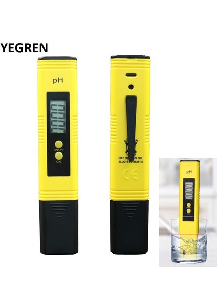 0-14 Ph El Dijital Ph Ölçer Kalem LCD Ekran ile Içme Suyu Test Cihazı Akvaryum Havuz Saflık Test Cihazı Otomatik Kalibrasyon (Yurt Dışından)