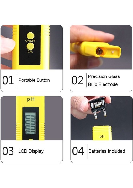 0-14 Ph El Dijital Ph Ölçer Kalem LCD Ekran ile Içme Suyu Test Cihazı Akvaryum Havuz Saflık Test Cihazı Otomatik Kalibrasyon (Yurt Dışından) fırsatları