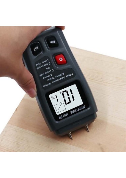 Iki Pimli Dijital Ahşap Nem Ölçer 0-99,9% Büyük LCD Ekranlı Ahşap Nem Test Cihazı Kereste Nemli (Yurt Dışından)