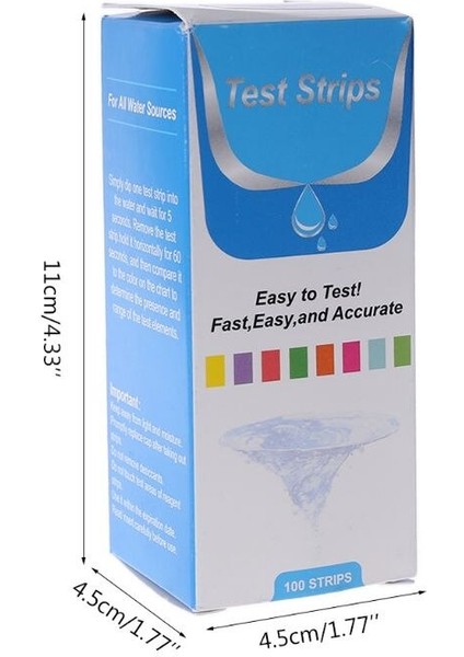 100 Şerit Su Test Kağıdı 6in1 Ph Alkalinite Nitrit Klor Sertlik Analizörü (Yurt Dışından) indirimleri