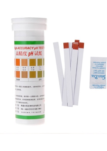Yüksek Doğruluk Ph Test Kağıdı Tükürük Şeritleri Su Testi Gıda Maddeleri ve Sıvı ve Idrar ve Toprak Için Alkali Asit Göstergesi (Yurt Dışından)