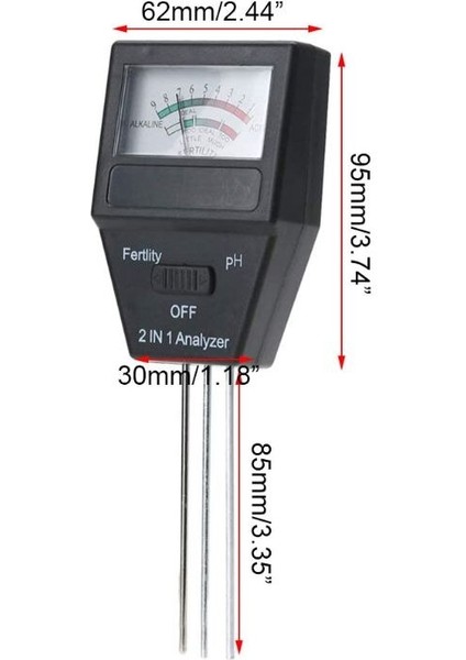 Bahçe Çiçekleri Bitkileri Aracı Için 3 Problu 2'si 1 Arada Toprak Ph Test Cihazı Verimli Verimli Metre Analizörü (Yurt Dışından) indirimleri