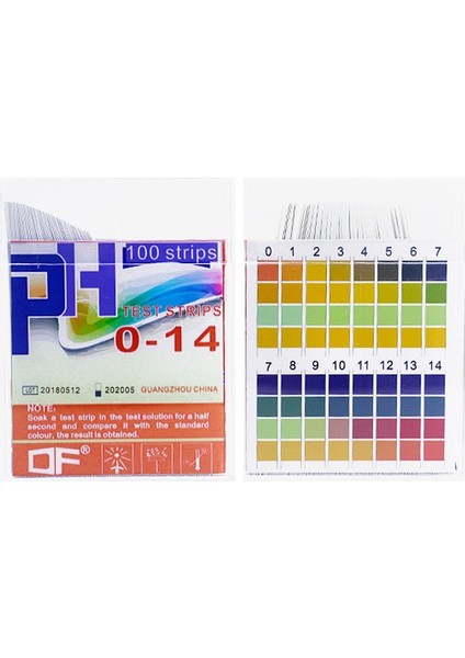 100 Şerit/kutu 0-14 Ph Test Şeritleri 0-14 Ölçekli Premium Turnusol Test Cihazı Kağıdı Test Ph Su Seviyesi Için Ideal (Yurt Dışından)