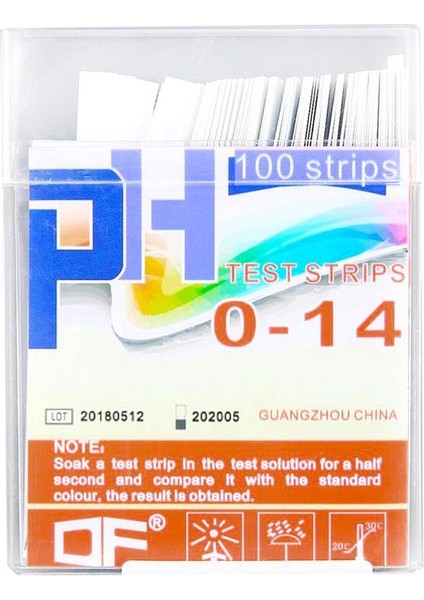 100 Şerit/kutu 0-14 Ph Test Şeritleri 0-14 Ölçekli Premium Turnusol Test Cihazı Kağıdı Test Ph Su Seviyesi Için Ideal (Yurt Dışından) fiyatları