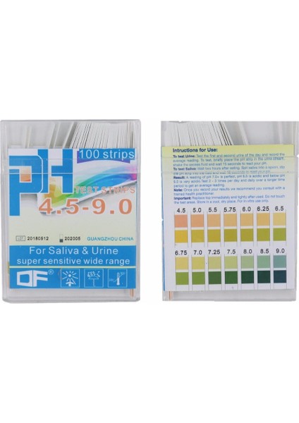 0.25 Hassasiyetli 100 Şerit 4.5-9.0 Ph Alkali Asit Göstergesi Kağıt Su Tükürük Turnusol Test Kiti Ph Test Kağıdı 20% Kapalı (Yurt Dışından)