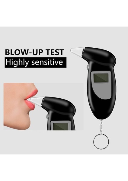 Dijital Nefes Test Cihazı Breathalyzer Analiz Cihazı Test Anahtarlık Breathalizer Breathalyser Cihazı LCD Ekran (Yurt Dışından) modelleri
