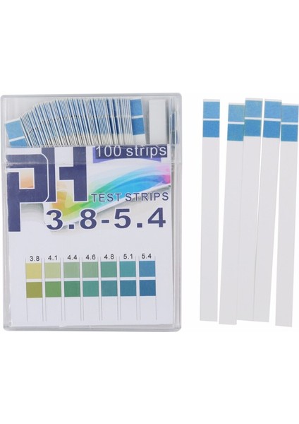 100 Şerit Kutulu Hassas Ph Test Şeritleri Kısa Menzilli 3.8-5.4 Gösterge Kağıdı Test Cihazı, Renk Kartelası ile 40% Indirim (Yurt Dışından) modelleri