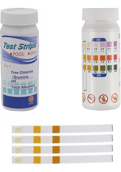 In 1 Yüzme Havuzu Spa Su Test Şeritleri Ph Klor Alkali Asit Ph Asit Testi Brom Kağıt Alkali Sertlik Klor Aracı B3M6 (Yurt Dışından) fırsatları