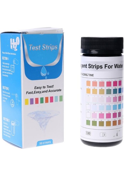 50 Adet Su Test Şeritleri 6in1 Ph Nitrit Alkalinite Klor Sertlik Test Kağıdı (Yurt Dışından) fiyatları