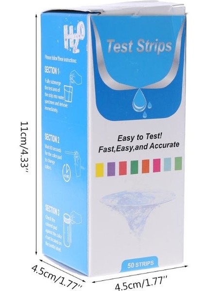 50 Adet Su Test Şeritleri 6in1 Ph Nitrit Alkalinite Klor Sertlik Test Kağıdı (Yurt Dışından) fırsatları