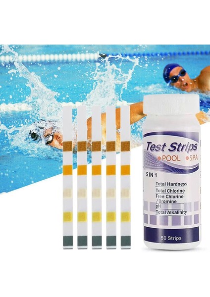 50 Adet Çok Amaçlı Klor Ph Test Şeritleri Spa Yüzme Havuzu Su Test Cihazı Kağıt Tsh Mağazası (Yurt Dışından) fiyatları