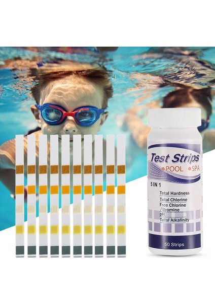 50 Adet Çok Amaçlı Klor Ph Test Şeritleri Spa Yüzme Havuzu Su Test Cihazı Kağıt Tsh Mağazası (Yurt Dışından) indirimleri