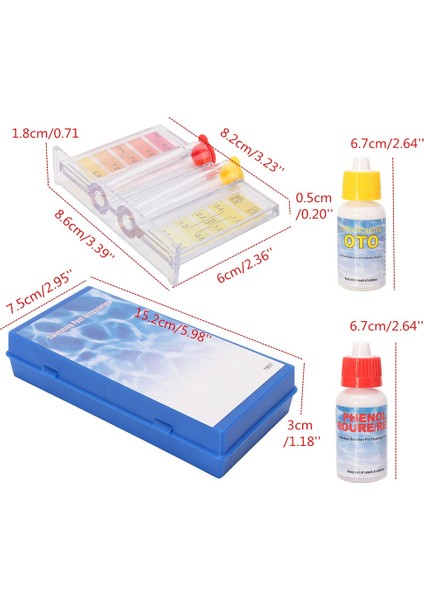Yüzme Havuzları Ph Değeri Su Kalitesi Alkalinite Klor Sertlik Testleri Kağıt Yüzme Taşınabilir Dış Mekan Elemanları (Yurt Dışından)