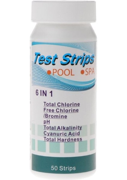 50 Şerit/kutu 6in1 Su Kalitesi Test Şeritleri Gölet Test Kağıdı Klor Ph Alkalinite Su Sertlik Ölçer Yüzme Havuzu (Yurt Dışından) fiyatları