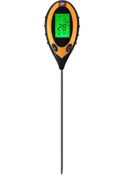 Dijital Nem Ölçer Plastik + Alüminyum Alaşımlı Toprak Su Ph Sıcaklık Güneş Işığı Işık Nem Ölçer Toprak Higrometresi (Yurt Dışından)