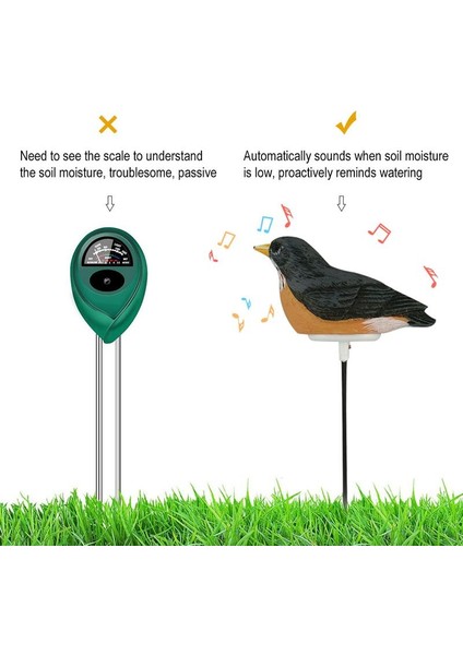 Sıcak Yeni Reçine Kuşlar Toprak Nem Ölçer Nem Test Cihazı Sensörü Kapalı Bonsai Bahçe Çiftliği Sulama Hatırlatma (Yurt Dışından) fiyatları