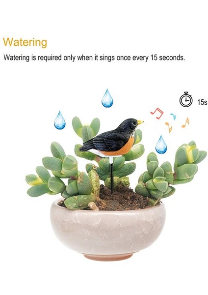 Sıcak Yeni Reçine Kuşlar Toprak Nem Ölçer Nem Test Cihazı Sensörü Kapalı Bonsai Bahçe Çiftliği Sulama Hatırlatma (Yurt Dışından) fırsatları