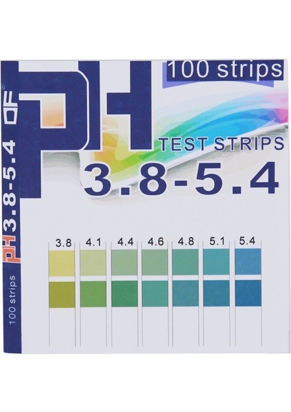 100 Şerit Kısa Menzilli Ph Alkali Asit 3.8-5.4 Gösterge Turnusol Kağıdı Ph Test Şeritleri 20% Kapalı (Yurt Dışından) indirimleri
