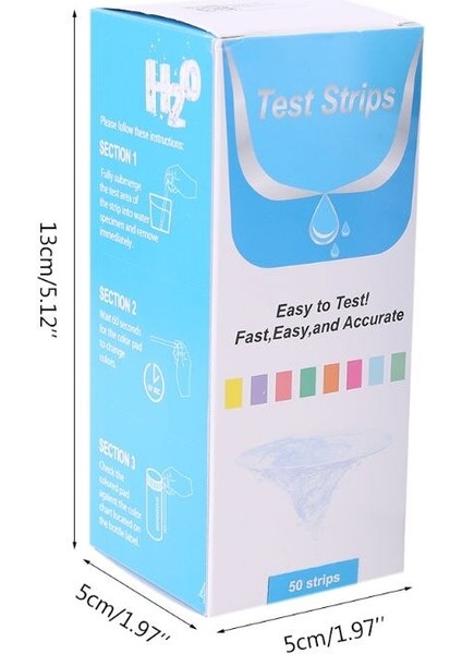 50 Şerit Su Test Şeritleri 7in1 Brom Ph Alkalinite Nitrit Klor Sertliği J6PC (Yurt Dışından)