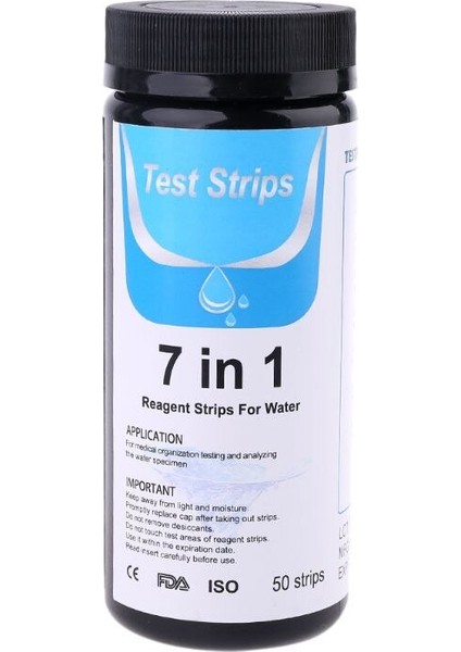 50 Şerit Su Test Şeritleri 7in1 Brom Ph Alkalinite Nitrit Klor Sertliği J6PC (Yurt Dışından)