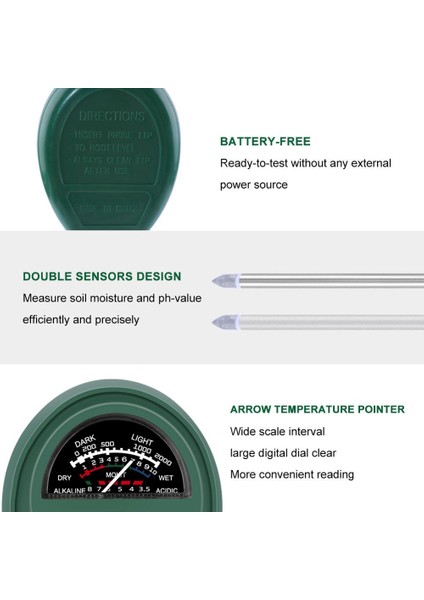 In 1 Analog Metre Toprak Su Nem Işık Ph Ölçer Test Cihazı Dijital Analiz Cihazı Testi Bahçe Çiçek Bahçe Aracı (Yurt Dışından) fiyatları