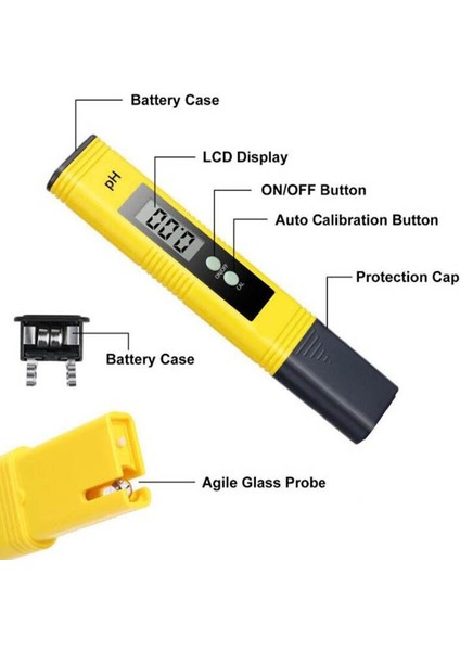 Dijital Ph Test Cihazı Cep Ph Ölçer Aralığı 0.00-14.00 Ph Kalem Ph Ölçümü Yüksek Doğruluk 0.01 Ph Mini Su Sayacı Ph (Yurt Dışından) indirimleri
