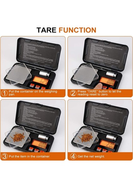 Kalibrasyon Ağırlıkları ile 200G/0.01G Elektronik Taşınabilir Gram Ölçeği Cımbız Yüksek Hassasiyetli (Dahil) (Yurt Dışından)